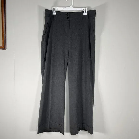 michael kors dress pants women's Womens Size 2 Charcoal Grey and a straight leg. Michael Kors Collection Ruched Silk